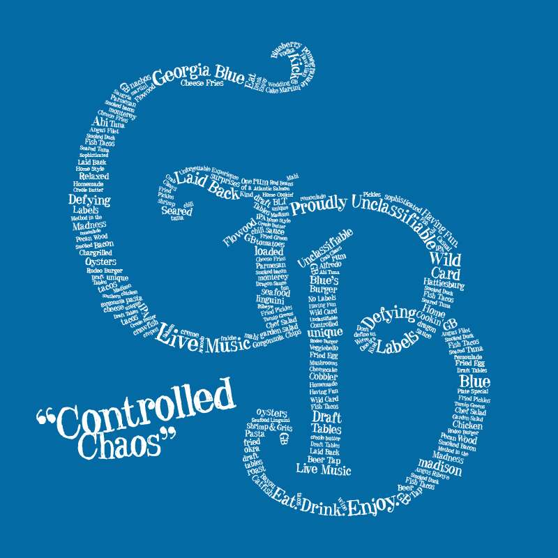 Georgia Blue Controlled Chaos Tshirt