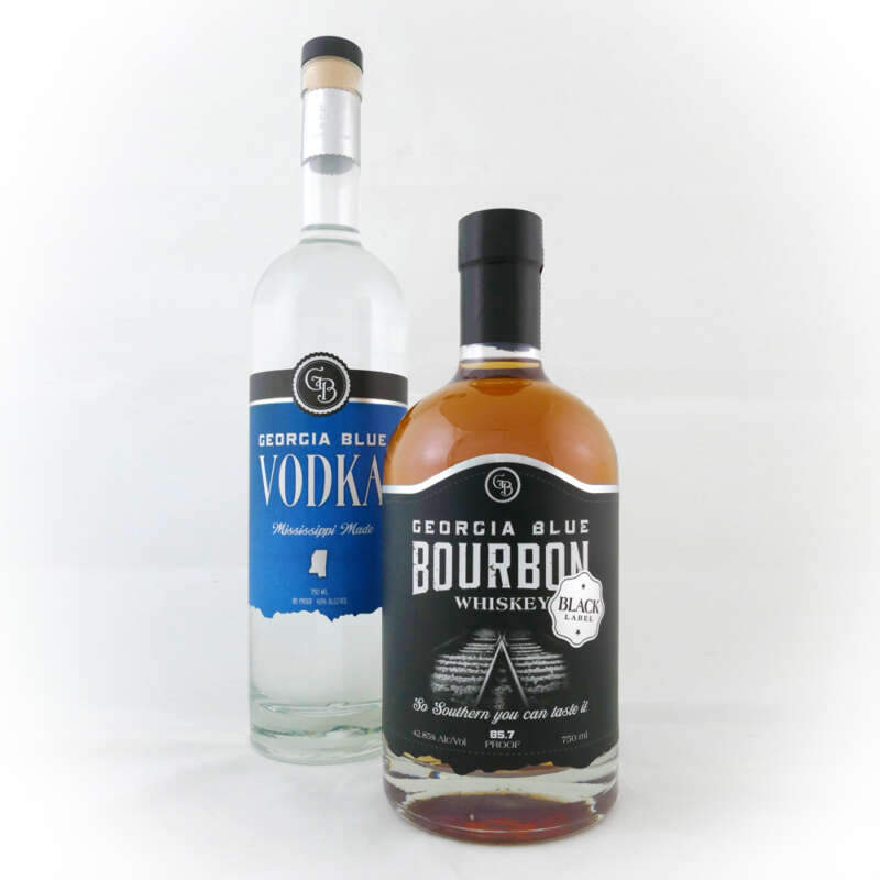 GB Spirits Bourbon and Vodka Labels