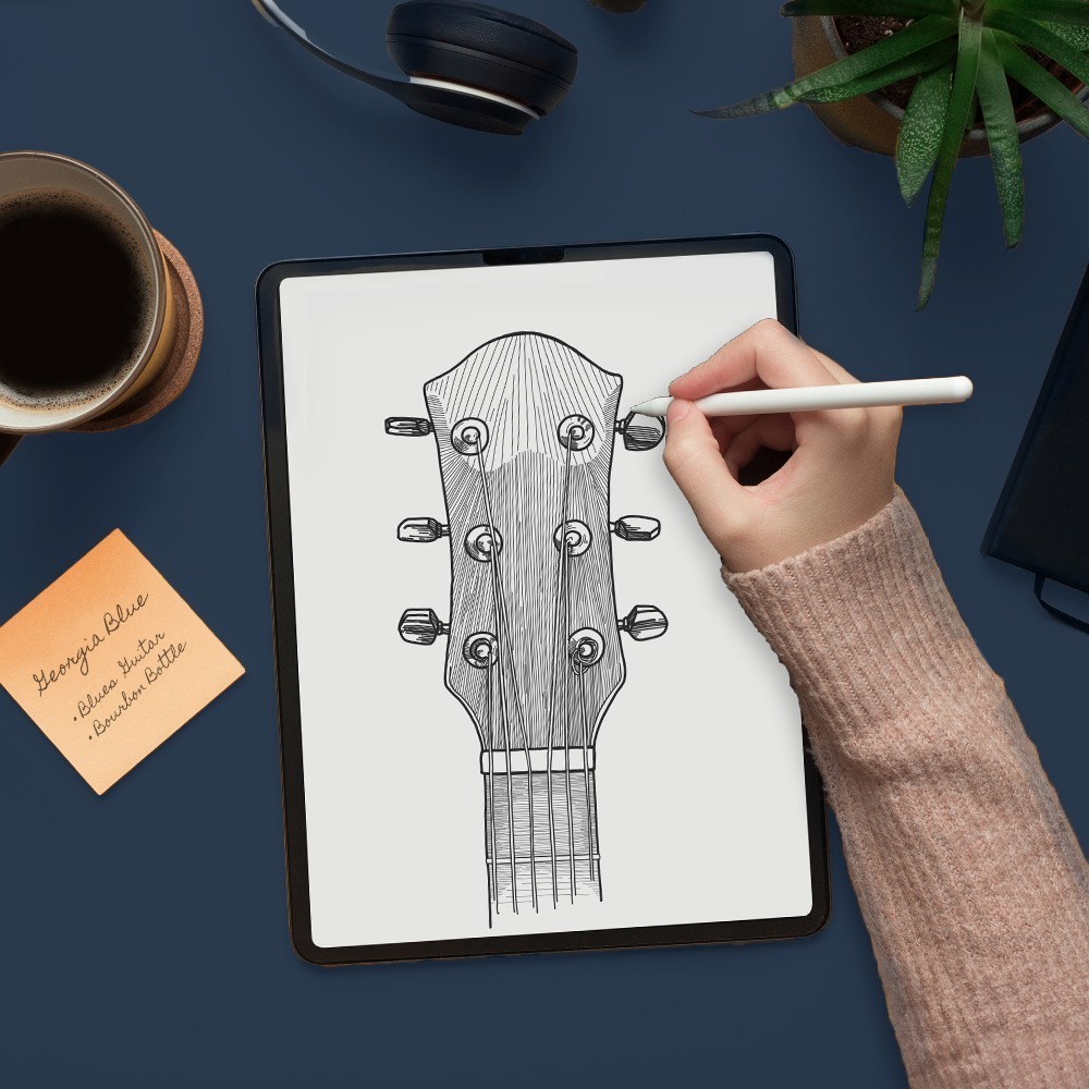 Sketching Bourbon Guitar