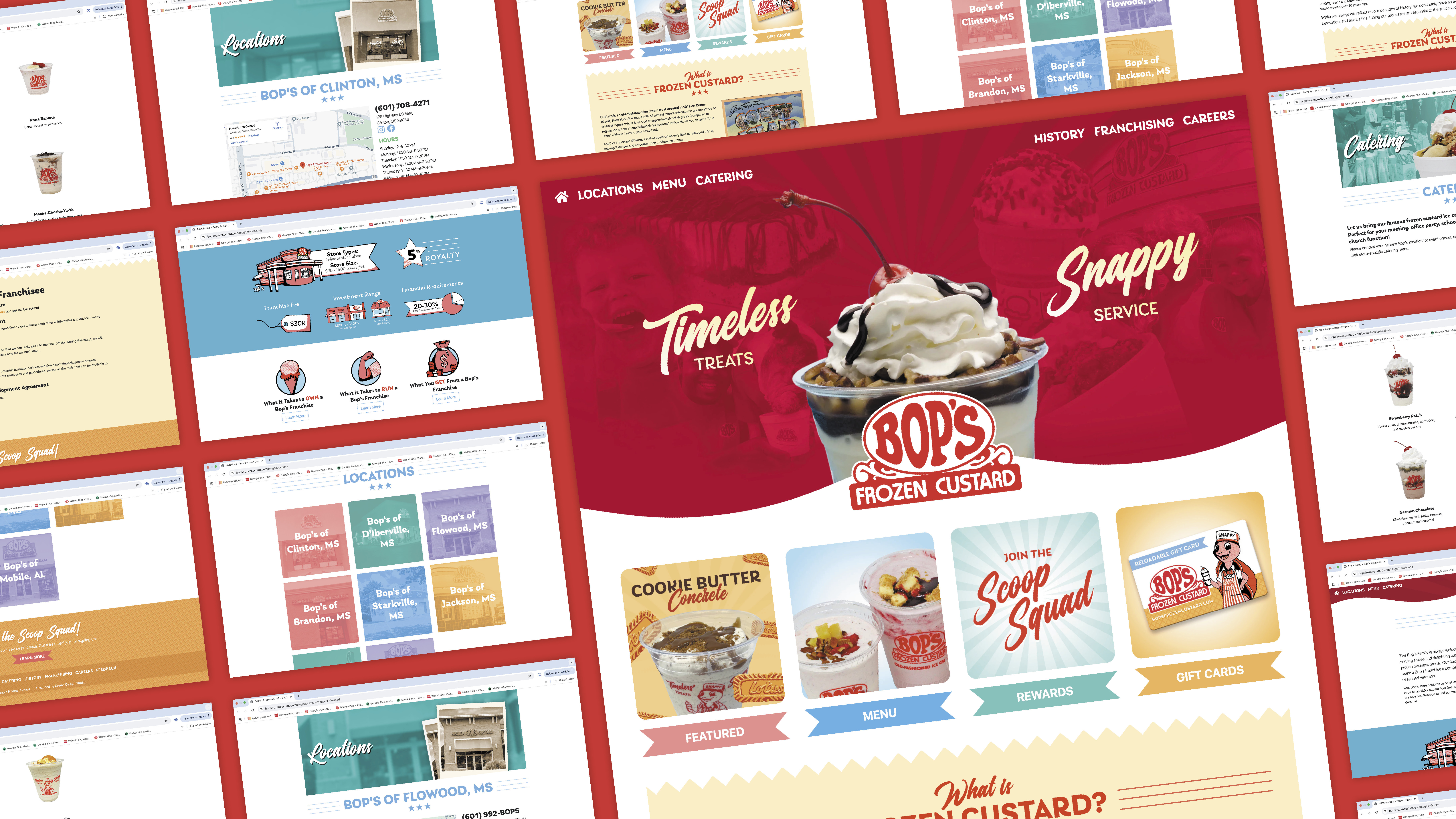 Bop's Frozen Custard Website