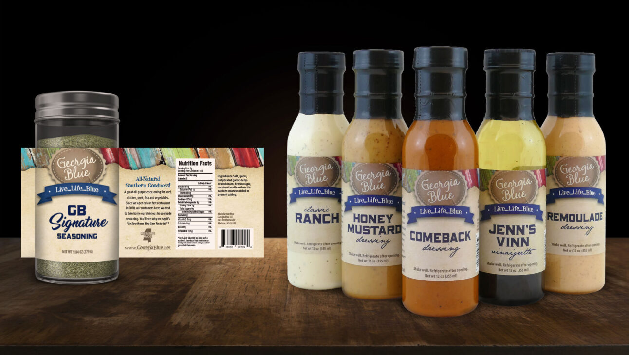 Georgia Blue Sauce Bottles Redesign