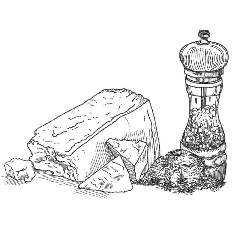Country pleasin illustration black pepper cheddar